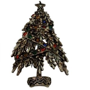 VINTAGE A.R.T. Arthur Pepper Signed Pave Rhinestone Christmas Tree Pin